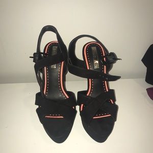 Black strappy heels from ASOS